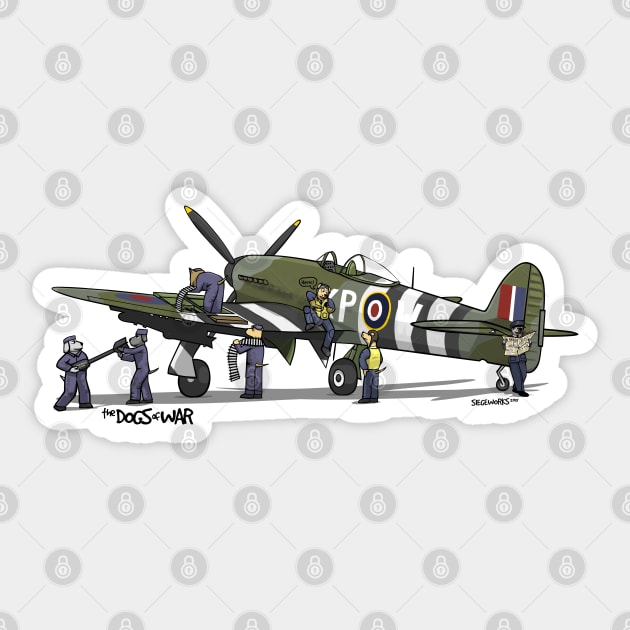 The Dogs of War: Hawker Typhoon Sticker by Siegeworks